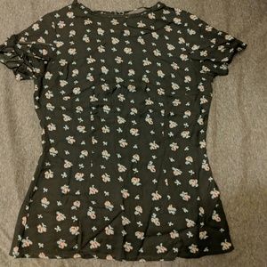 Circus Vintage Style Floral Ruffle Sleeve Top US 4